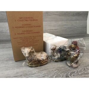 Avon Shepherd Boy With Flock Nativity Set of 3 Christmas Collectible Figurines